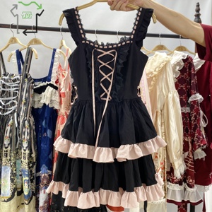 Venta al por Mayor YIJIAYI Luolita, Ropa de Segunda Mano de Alta Calidad, Poliéster/Algodón, 95-100% Limpio, Ropa Gótica Casual Lolita para Mujer - Product Image 4