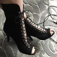 Chaussures de danse salsa noires les plus vendues, bottes de jazz et de tango, talons pour femmes pour la danse de performance, le swing et les soirées.