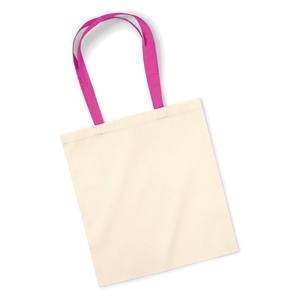 Bolsa de Lona con Asas Color Fucsia Natural, Talla Única, Estilo Casual Promocional, Forma Cuadrada, Técnica de Costura - Product Image 1