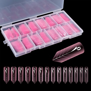 Bqan Molde Profesional de Lujo para Uñas Postizas Sistema <span class=keywords><strong>Dual</strong></span> Formas Duales Puntas de Uña Francesa Rosa <span class=keywords><strong>Moldes</strong></span> para Uñas Postizas al por Mayor - Product Image 2