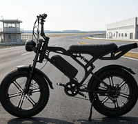 Vélo électrique 48V 350W, 20 pouces, tout-terrain, style moto rétro