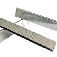 Agrafes industrielles en fer électrogalvanisé Leiting, qualité industrielle, durables, modèle 9040, robustes, tête plate en U, tige lisse, pour la construction