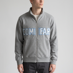 Custom Full Zip up Men Hoodie <strong>Jumper</strong> With Kangaroo Pocket High Quality Winter <strong>Work</strong> Wear Jacket With Embroidered Patch - Product Image 1