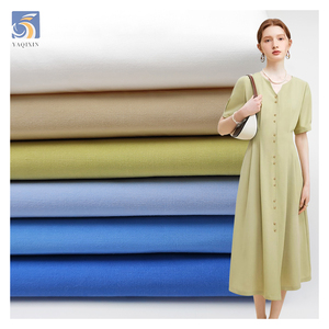 ผ้าโมดอลผสม 50% ผ้าฝ้าย 50% โพลีเอสเตอร์ น้ำหนัก 110 กรัม สำหรับเสื้อผ้าสตรี ผ้าไหมฝ้ายผสม ผ้าทอโพลีเอสเตอร์ ขายส่ง - Product Image 1