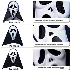 Disfraz Clásico de <span class=keywords><strong>Ghostface</strong></span> para Niños, Unisex, para Halloween, Película de Terror, Túnica Negra con Capucha y Máscara, para Fiestas de Carnaval - Product Image 4