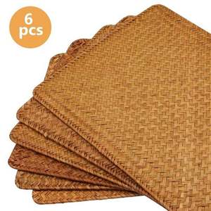 Set <span class=keywords><strong>de</strong></span> table en rotin tressé, coquille <span class=keywords><strong>de</strong></span> noix <span class=keywords><strong>de</strong></span> <span class=keywords><strong>coco</strong></span>, luxe, Noël, pour tables rondes, en <span class=keywords><strong>toile</strong></span> <span class=keywords><strong>de</strong></span> <span class=keywords><strong>jute</strong></span> tissée, en vrac, en paille - Product Image 3