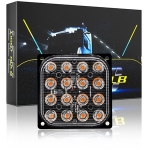 HFL LED voiture Fso Flash carré stroboscopes 16LED clignotant lumières stroboscopiques d'urgence côté marqueur lampe feu de stationnement pour camion - Product Image 1