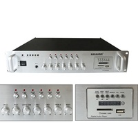 Petit Amplificateur de Puissance 2U Argent pour Équipement Audio, Amplificateur de Tension pour Haut-parleurs avec BT/USB/SD/FM/Télécommande