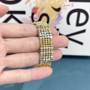 JXX Fashion - Juego de Anillo y Brazalete de Latón de Dos Tonos para Mujer, Chapado en Oro de 24K, Joyería para Boda, Compromiso o Fiesta - Product Image 5