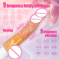 Nouvel Arrivage S-Hande Vibrateur Dildo Féminin 9 Fréquences 1 Mode Chauffant Vibration Oscillante Dildo à Ventouse