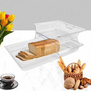 Tapa de plástico para plato de frotamiento, reutilizable, 1/1 piezas, transparente, tapa de cúpula abatible, cubierta de comida para Hotel, restaurante Buffet - Product Image 1