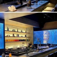 Décoration de mariage, lumières décoratives, séparateur de pièce, panneau mural en acrylique LED avec bulles d'eau et motif de fond