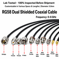 Câble coaxial LMR200 N mâle vers N mâle, double blindage, faible perte, câble de raccordement RF RG58 SYV50-3, rallonge d'antenne pour base