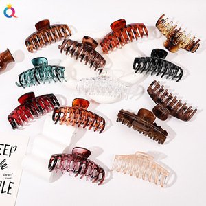 QIYUE Pinces à mâchoires en plastique antidérapantes Big Claw Clip pour femmes avec des cheveux longs épais inspirés par la conception de <span class=keywords><strong>crabe</strong></span> - Product Image 4