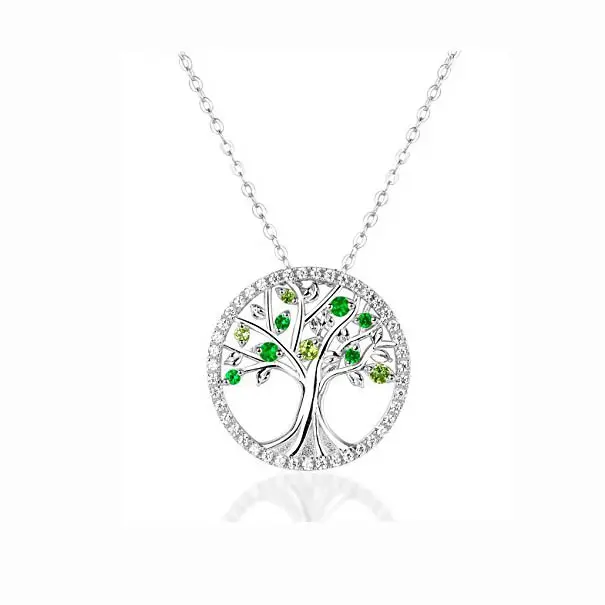 High Quality tree of life pendant sterling silver necklace 925 jewelry