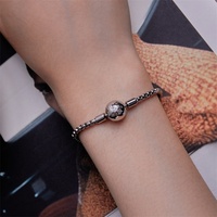 Bracelet fantaisie en argent S925 OEM, tendance, luxueux, de créateur, en gros, pour la Saint-Valentin, original, épais, girly, brillant, pour femmes