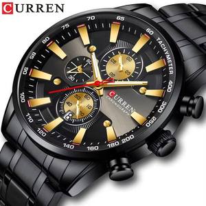 Reloj de Pulsera CURREN 8351 de Lujo para Hombre, Reloj de Cuarzo para Negocios, Reloj de Pulsera Informal con Correa de Acero Inoxidable, Caja de Acero - Product Image 3