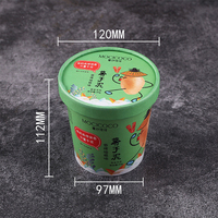 Gobelets en papier écologiques personnalisés et colorés de 8 oz, 16 oz et 20 oz avec couvercles pour la crème glacée, les desserts, le yogourt, le gelato, l'emballage