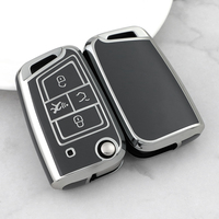 Funda Protectora de TPU Premium para Llaves de Coche Volkswagen Tiguan L Lavida Plus Golf 7 Polo Skoda VW, Llavero, Bolsa para Llaves