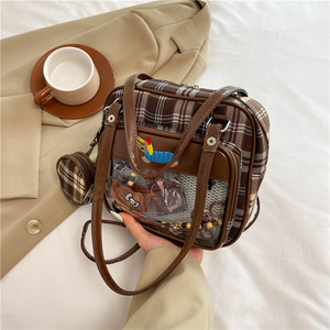 Túi đeo chéo hình trái tim Kawaii thời thượng <span class=keywords><strong>2025</strong></span>, màu pastel dễ thương, có ngăn đựng ghim tháo rời - Product Image 5