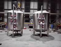 Filtre à charbon industriel en acier inoxydable, cuve d'adsorption pour la purification des liquides de process