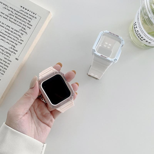 Cinturino in <span class=keywords><strong>Silicone</strong></span> TPU con Custodia per <span class=keywords><strong>Apple</strong></span> Watch Serie 7/6/5/4 40/41/44/45mm, Cornice Protettiva - Product Image 5