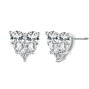 Pendientes de Plata de Ley 925 Clásicos Vintage de Lujo con Circonita Cúbica para Mujer, para Bodas y Fiestas - Product Image 1