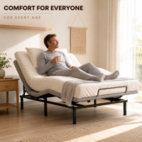Sommier de lit réglable pour appartement de type hôtelier, base de lit électrique à télécommande sans fil, moteur silencieux, taille personnalisée, CE ISO