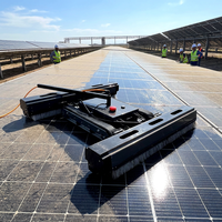 Robot de nettoyage automatique de panneaux solaires SUNNOVA L1 pour usage commercial intensif, double tête de brosse avec contrôle de croisière et nettoyage à l'eau