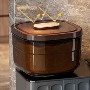 ภาชนะเก็บของกันความชื้นในครัวพร้อมฝาปิดกล่องกันแมลงปากกว้างกันอากาศสำหรับใส่ข้าวโอ๊ตอาหาร - Product Image 4