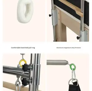 Letto di Pilates Cadillac in rovere massiccio, adatto per uso domestico e commerciale - Product Image 4