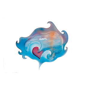 Objets de Décoration de Luxe Contemporains de Qualité Italienne Thème Nature Irrégulier Bleu Bois Artisanat Métal Artisanat - Product Image 1