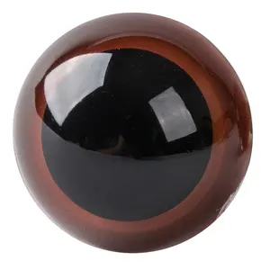 Brown 30mm Size Plastic Crystal Craft Safety Animal Eyes Round Clear Glass Eyes