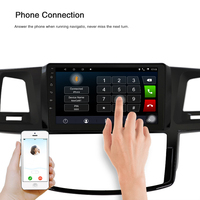 Radio Mobil Android 2 Din 9 Inch, Panggilan Telepon Handsfree, Pemutar DVD Mobil untuk Toyota Fortuner Hilux 2007 2008 2012 2014 2015