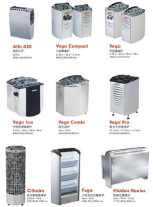 Harvia เตาซาวน่าแบบหนาสแตนเลสแบบดั้งเดิมในตัวตัวควบคุมภายนอกสำหรับซาวน่าแห้ง - Product Image 4