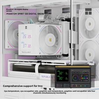 Boîtier d'ordinateur Phantom Spirit 120 DIGITAL EVO Snow Unstoppable Memory, refroidissement par air, dissipateur thermique en cuivre et aluminium, roulement fluide, LED ARGB