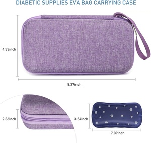 Tas perjalanan suhu dapat dikontrol casing EVA kustom dengan 2 pak es untuk pena Insulin, perlengkapan <span class=keywords><strong>diabetes</strong></span> & obat - Product Image 2