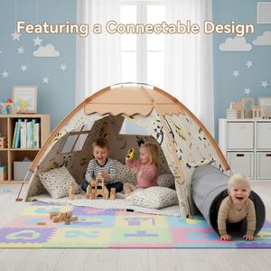 Maison de jeu pliable portable extra large pour enfants, garçons et filles, cadeau pour anniversaire Noël - Product Image 2
