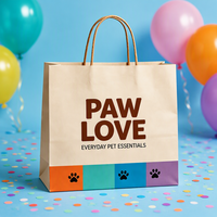 Sac cadeau personnalisé avec poignée en papier, imprimé avec la marque, sac de shopping en papier kraft biodégradable