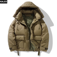 Kaleo Service OEM Vente en gros Hiver personnalisé Veste en duvet décontractée réversible grande taille avec fermeture éclair pour hommes