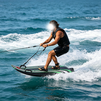 Planche de ski/surf aquatique pour adulte en fibre de carbone, motif vert et blanc, idéale pour la compétition - Essentiel pour les sports nautiques