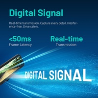 Écran de Moniteur Android Haute Définition LCD pour Rétroviseur de Voiture, Réglable à 360 Degrés, pour Angle Mort, avec Connexion USB