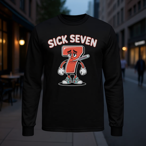 T-shirt à manches longues Sick Seven Meme avec design ludique sur le thème des jeux de mots - Product Image 3