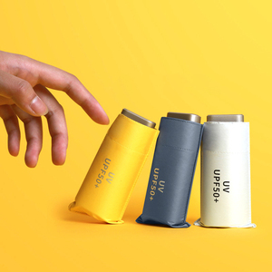 Parapluie de voyage miniature personnalisé pour femme avec logo personnalisé, design moderne, armature en fibre de verre, cinq plis - Product Image 2