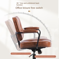 Chaise de bureau exécutive de luxe légère transfrontalière avec structure en acier, confortable pour de longues heures de travail, idéale pour le télétravail