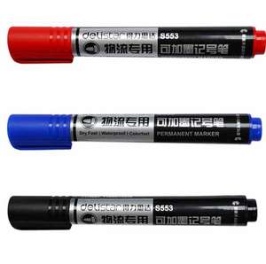 Marqueur permanent à encre noire à séchage rapide, pointe biseautée, bon prix - Product Image 1