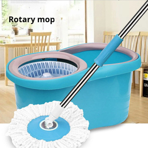 Mopa Giratoria 360 Grados para Limpieza de Pisos, Sistema de Autoexprimido de Doble Accionamiento, Mango Telescópico de Acero Inoxidable, Cubeta para Mopa - Product Image 5