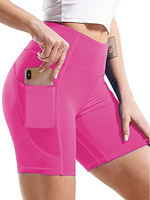 Shorts de sport personnalisés pour femmes avec poches, taille haute, effet ventre plat et rehaussement des fesses, pour la course, le fitness, le yoga et la gym