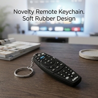 Porte-clés télécommande personnalisé en caoutchouc souple avec logo personnalisé pour TV et électronique, porte-clés promotionnel au design 3D