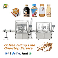 Ligne de remplissage automatique de bouteilles PET Machine de remplissage de café d'eau minérale pure Machine de capsulage